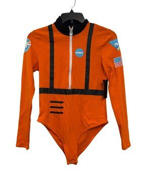 Orange Space Explorer Costume Bodysuit Chemistry Brand XL